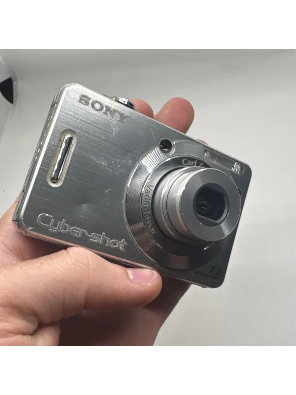 Sony Cyber-Shot DSC-W55 7.2MP Digital Camera Silver For PARTS - Powers On